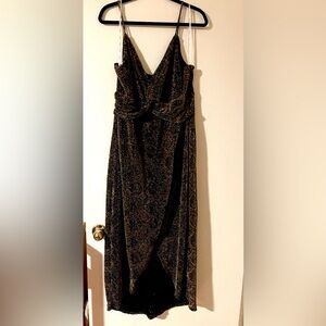 Mettalic/Glittery Front Split Formal Dress